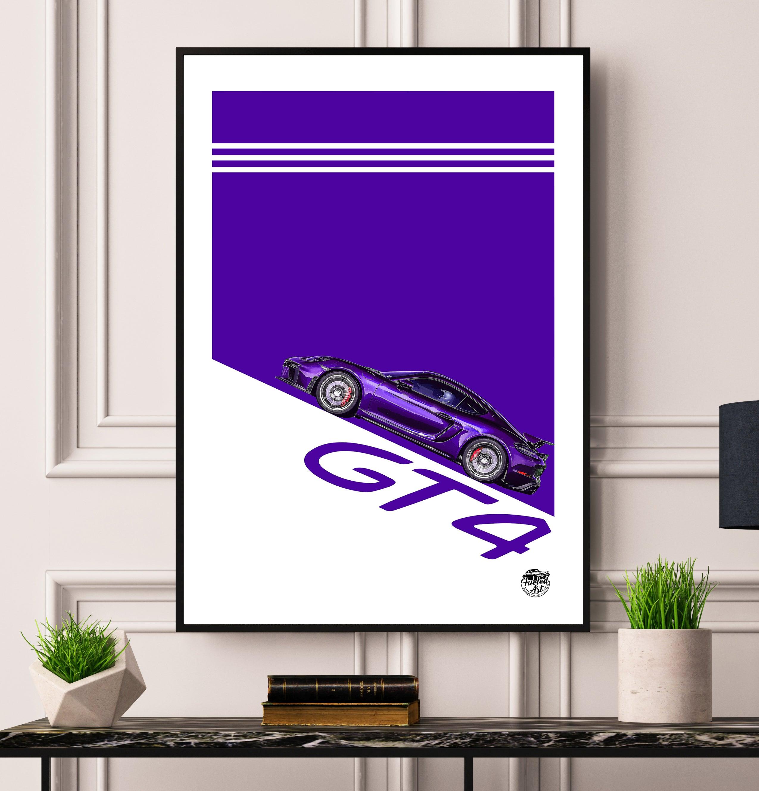 Porsche Cayman GT4 Print - Fueled.art