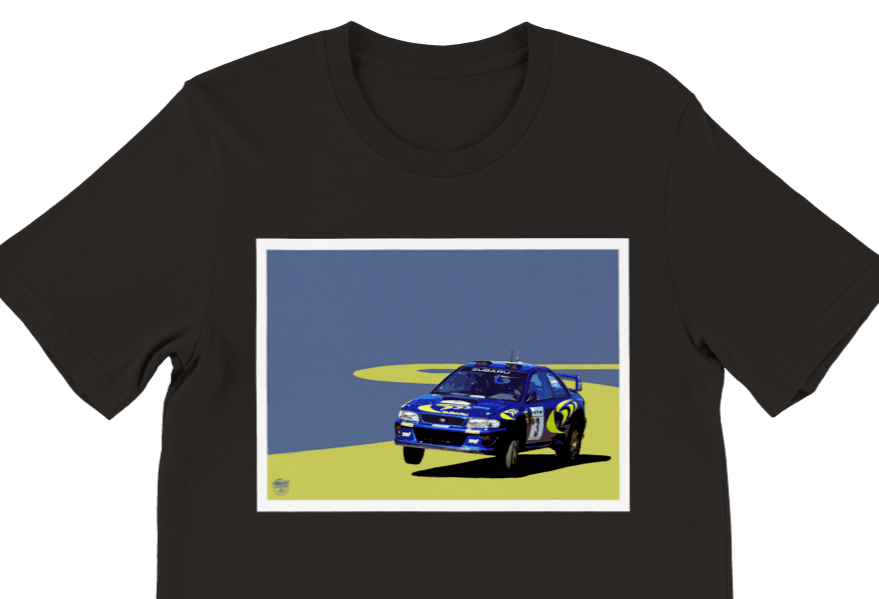 Subaru Impreza S3 WRC Colin McRae - Premium Unisex Crewneck T-shirt - Fueled.art