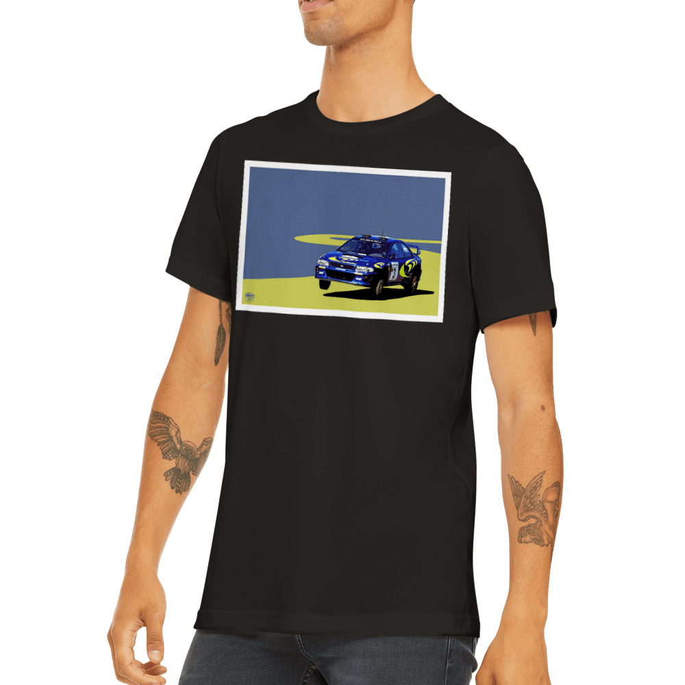 Subaru Impreza S3 WRC Colin McRae - Premium Unisex Crewneck T-shirt - Fueled.art