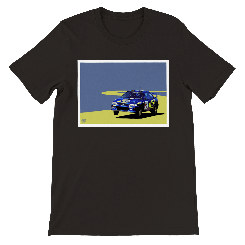 Subaru Impreza S3 WRC Colin McRae - Premium Unisex Crewneck T-shirt - Fueled.art