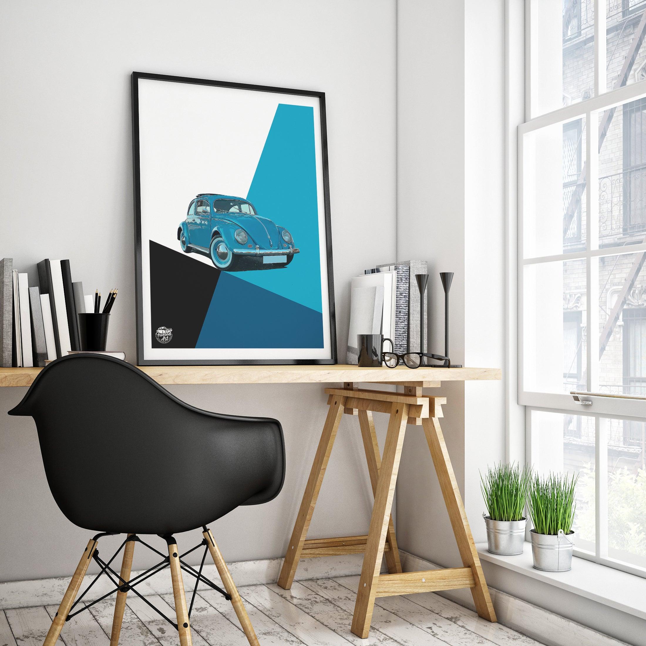 VW Beetle print - Fueled.art