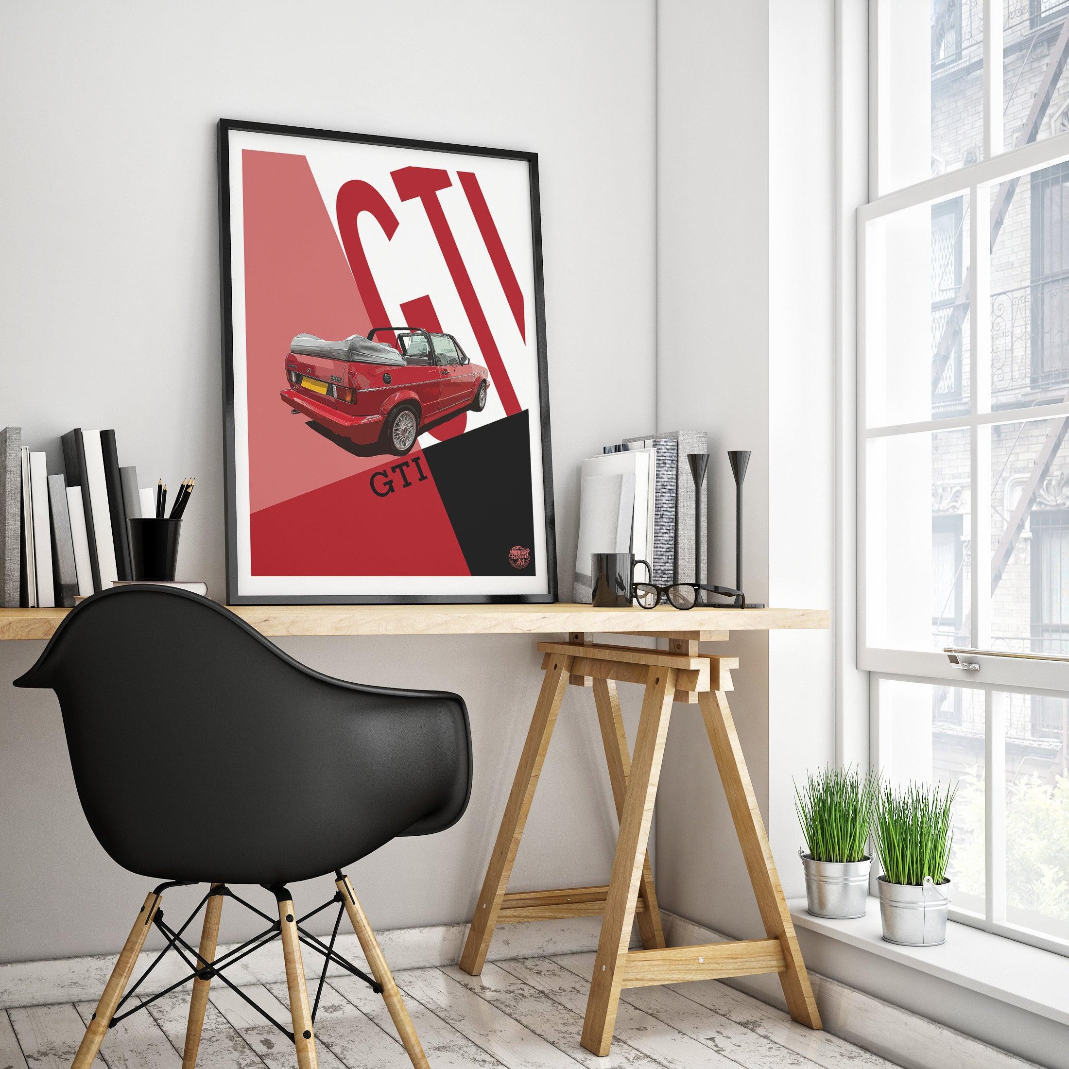 VW Golf GTI Mk1 Cabriolet Print - Fueled.art