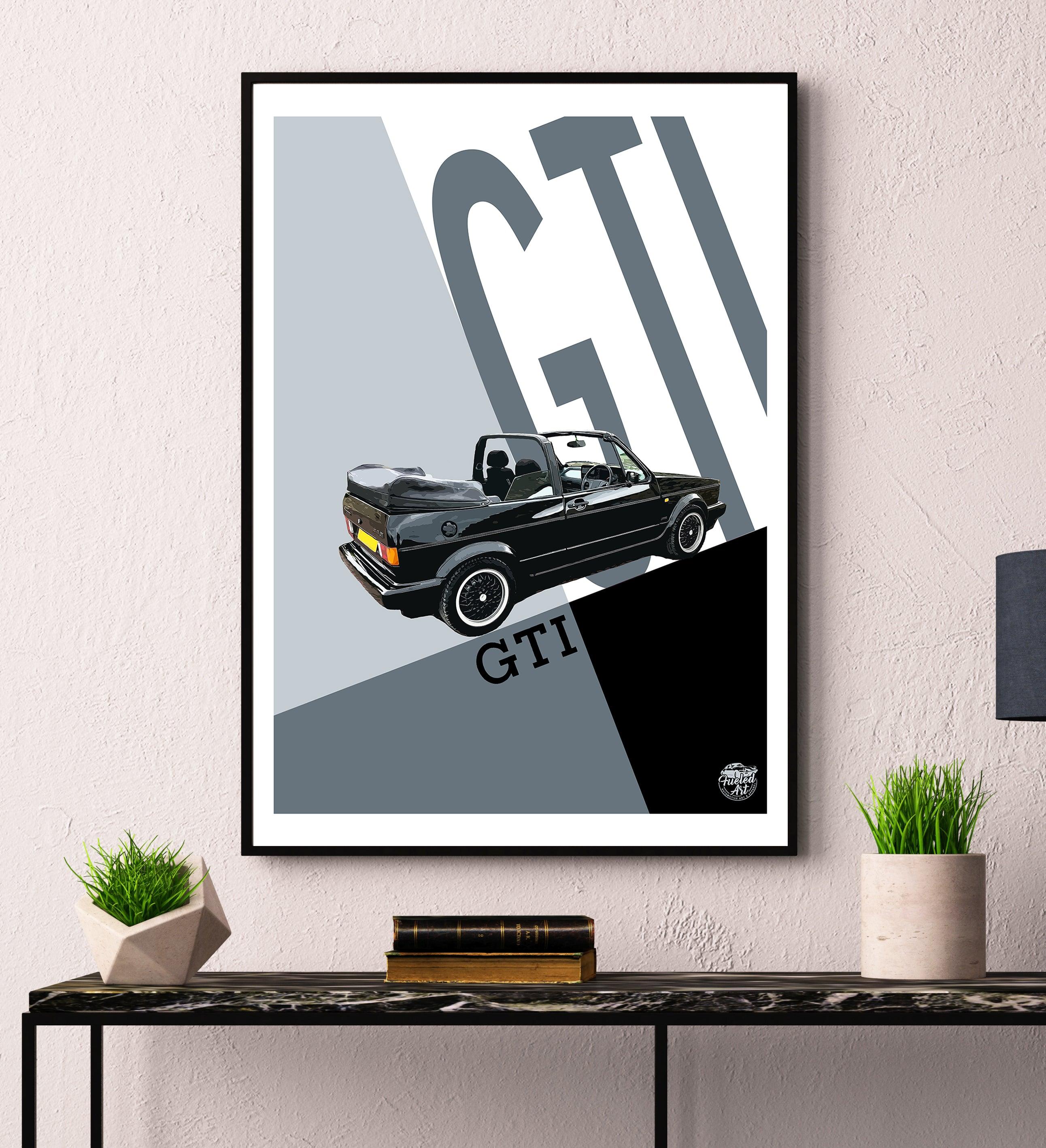 VW Golf GTI Mk1 Cabriolet Print - Fueled.art