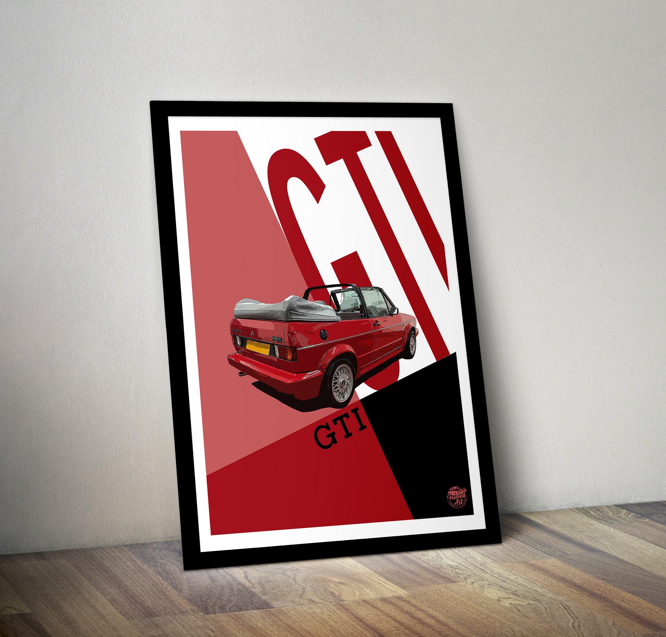 VW Golf GTI Mk1 Cabriolet Print - Fueled.art