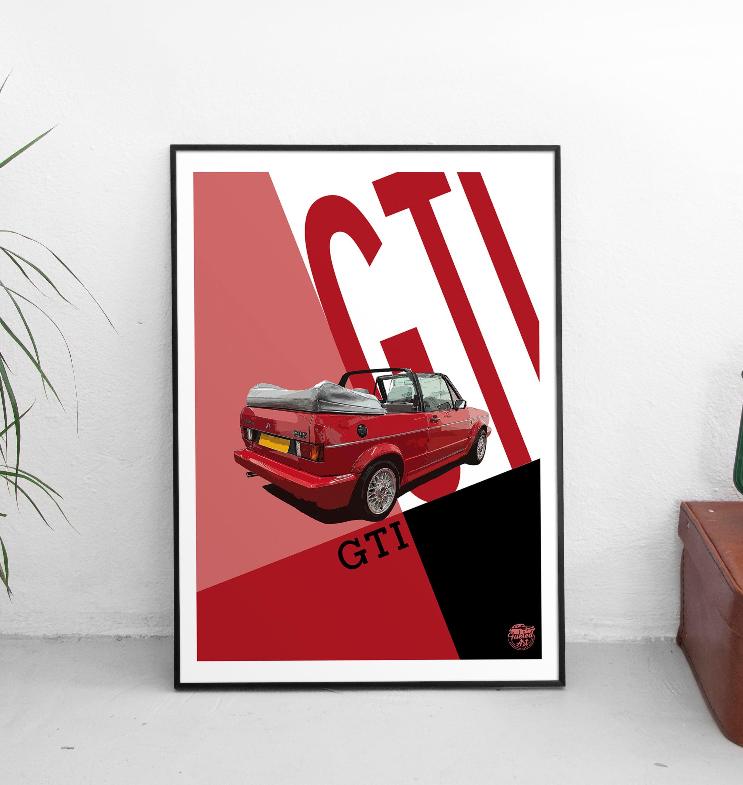 VW Golf GTI Mk1 Cabriolet Print - Fueled.art