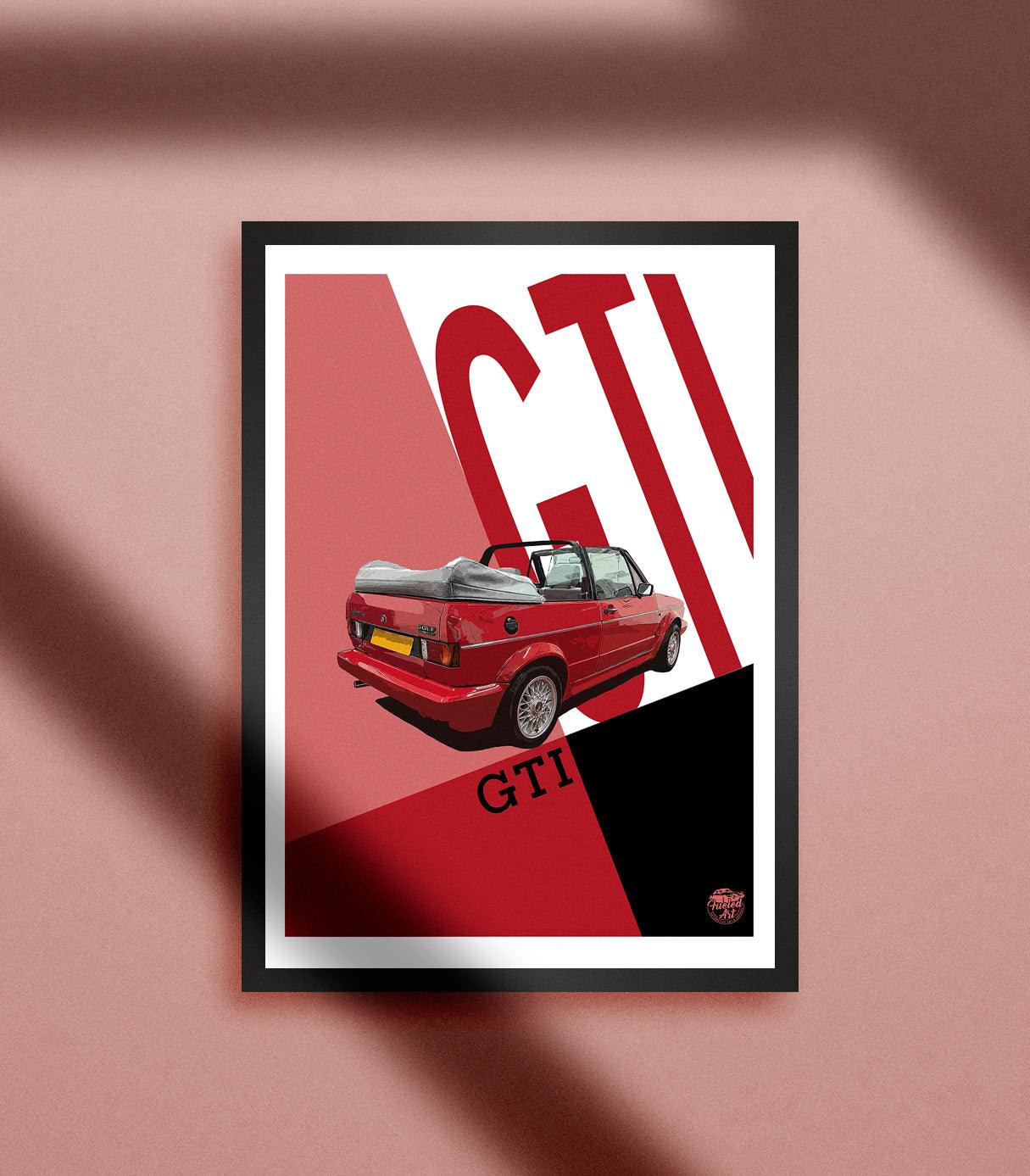 VW Golf GTI Mk1 Cabriolet Print - Fueled.art