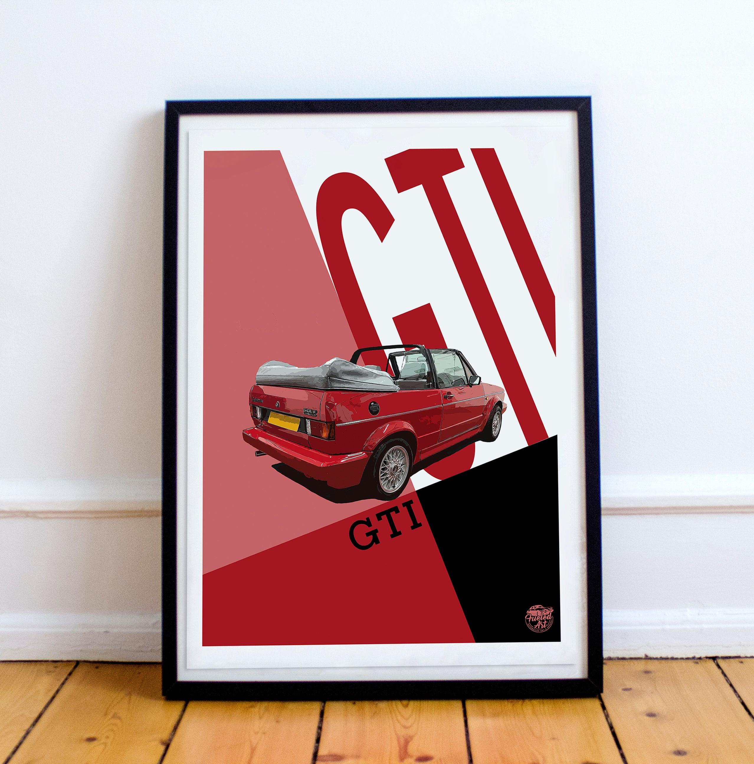 VW Golf GTI Mk1 Cabriolet Print - Fueled.art