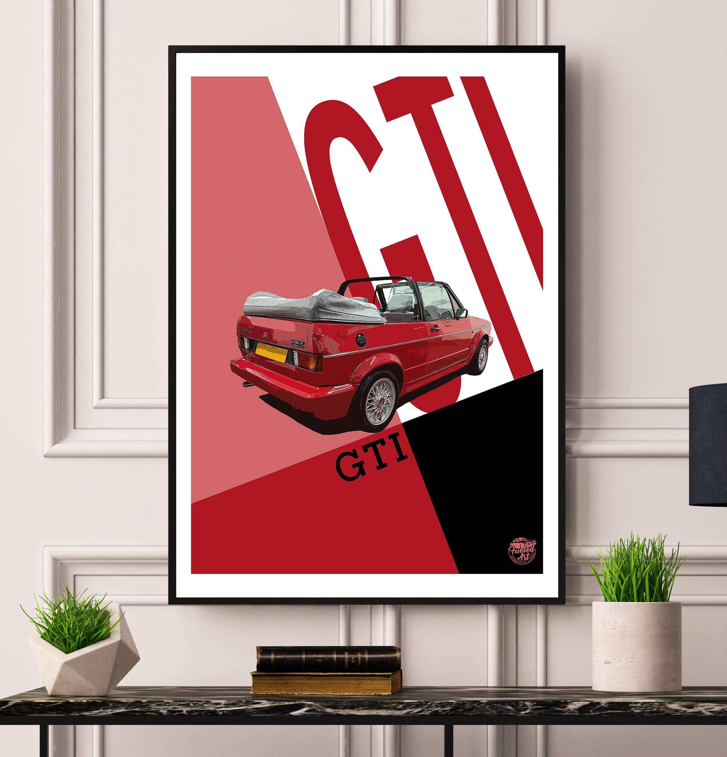 VW Golf GTI Mk1 Cabriolet Print - Fueled.art