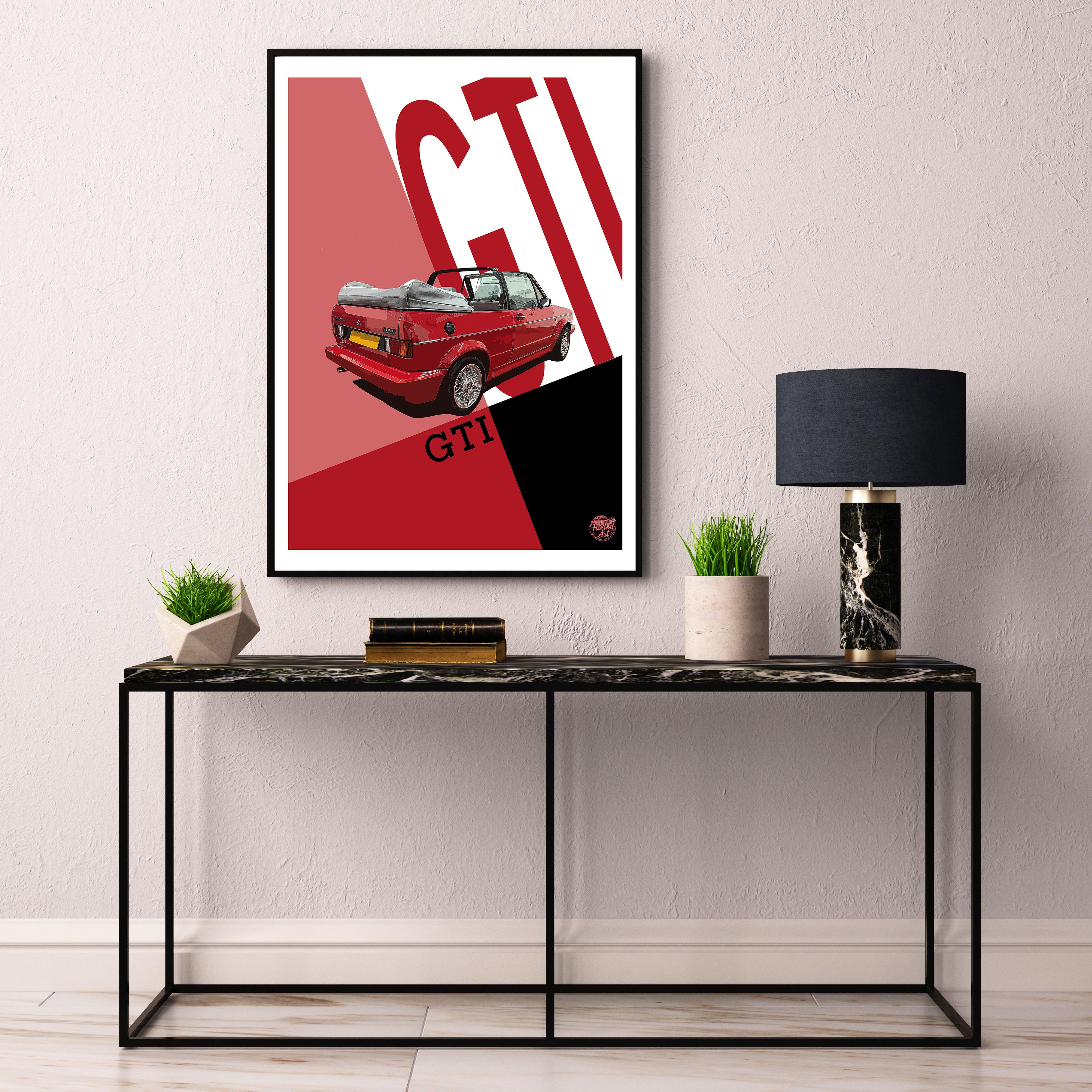 VW Golf GTI Mk1 Cabriolet Print - Fueled.art