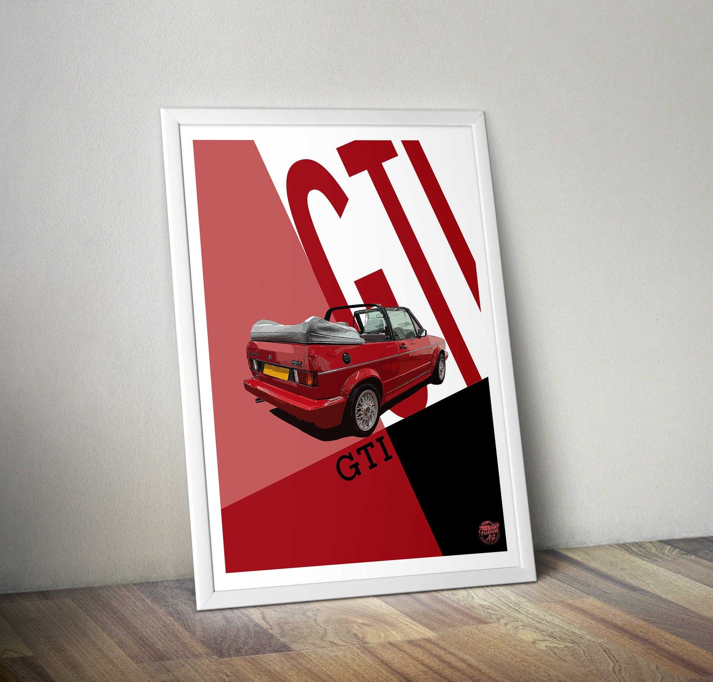 VW Golf GTI Mk1 Cabriolet Print - Fueled.art