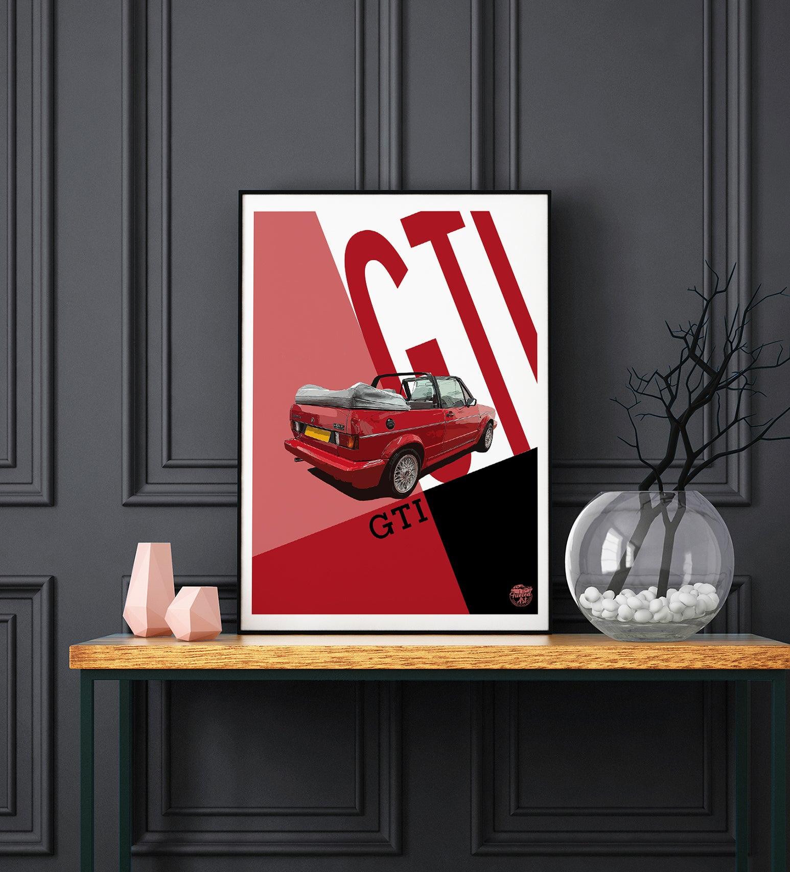 VW Golf GTI Mk1 Cabriolet Print - Fueled.art