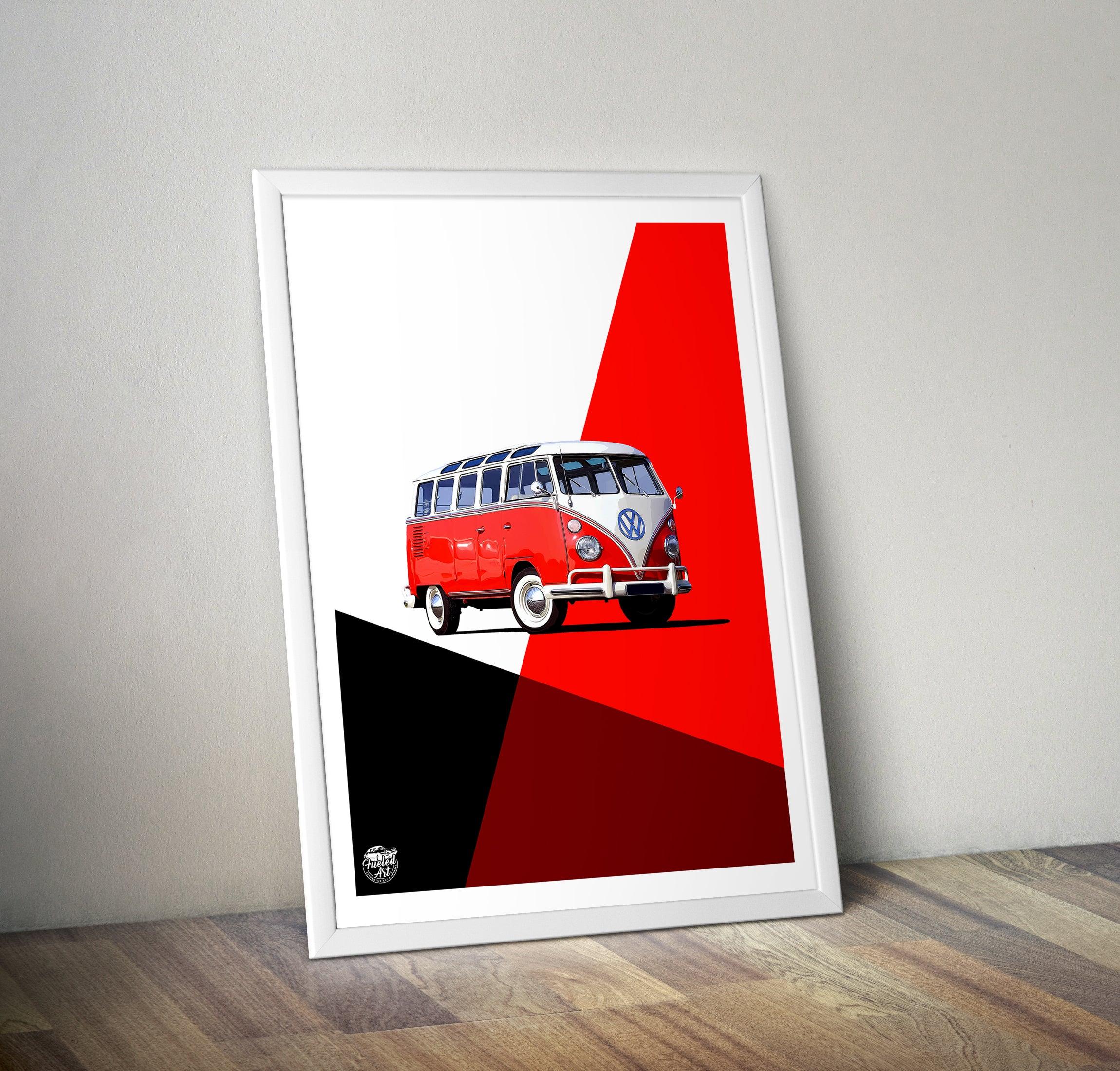 VW T1 Samba Bus Print - Fueled.art