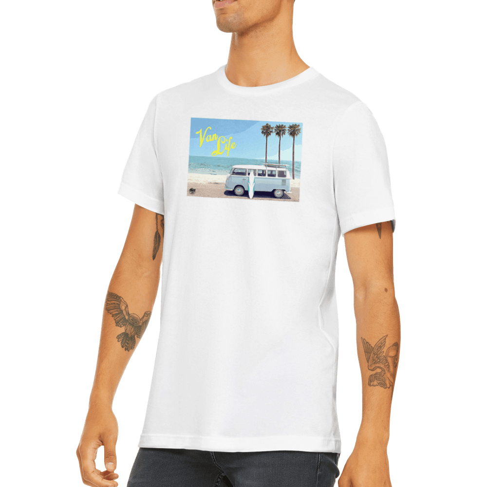 VW 'Van Life' Campervan - Unisex Crewneck T-shirt - Fueled.art